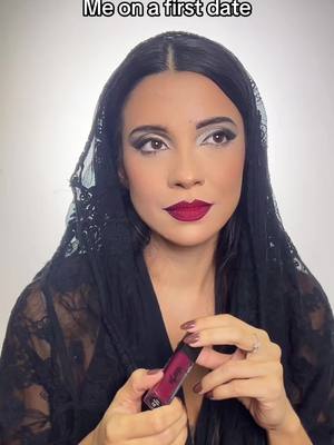 Morticia Addams wears Kissproof in Sexy Marsala from our Bold Lip Kit. Perfect for the Bold woman... we see you 👀💀 #halloweenmakeup #keepitclassy #easyhalloweenmakeup #morticiaaddams #morticia #wednesday 